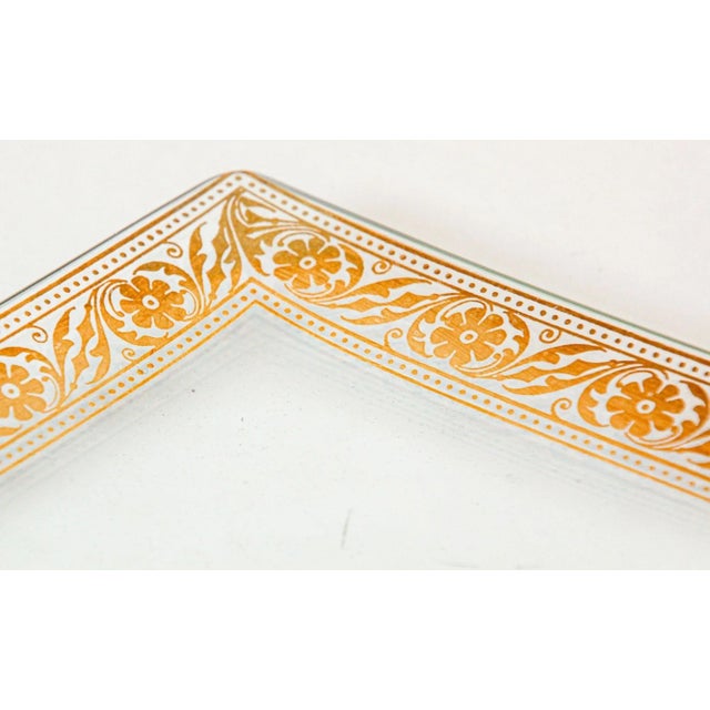 Vintage Gold Leaf Glass Dish 1960's Georges Briard Style For Sale - Image 10 of 13