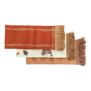 Vintage Cotton Western Table Runners - Set of 3