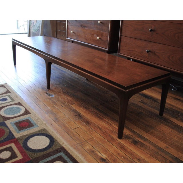 Mid Century Modern Walnut Extra Long Coffee Table by Lane ...
