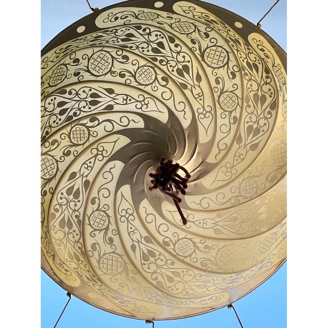 Fortuny Vintage Italian Fortuny Hand Painted Chandelier For Sale - Image 4 of 12
