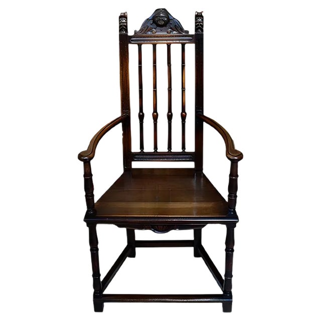 Victorian Spindle Back Armchair For Sale