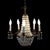 This vintage Italian chandelier, dating to approximately 1950, features a brass frame adorned with numerous cut crystal...