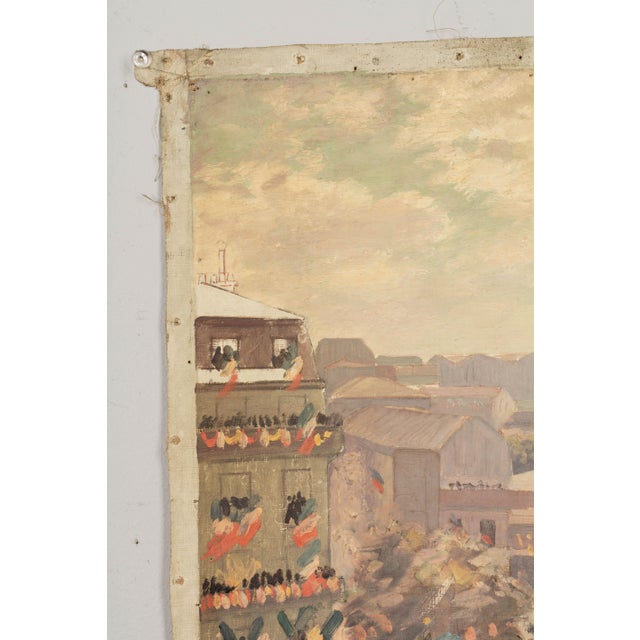 French Painting in the Style of Lachenal's Funeral of Victor Hugo For Sale - Image 4 of 7