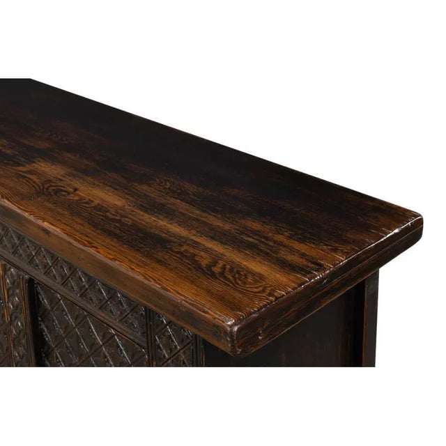 Not Yet Made - Made To Order Rustic Brown Carved Sideboard For Sale - Image 5 of 10