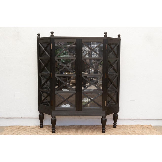 Large Mid-Century British Colonial Ebonized Cabinet For Sale - Image 12 of 12