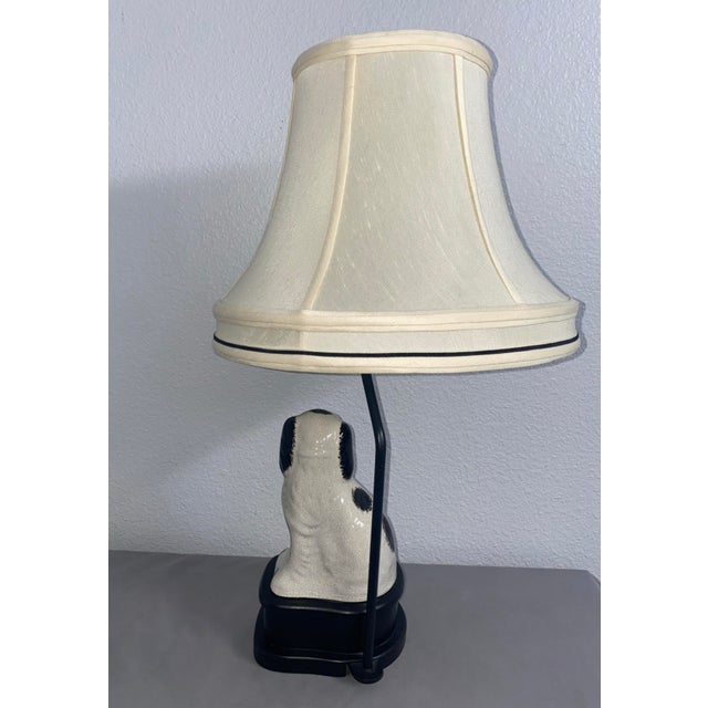Frederick Cooper 1930s Staffordshire Dog Lamp by Frederick Cooper With Original Shade For Sale - Image 4 of 11