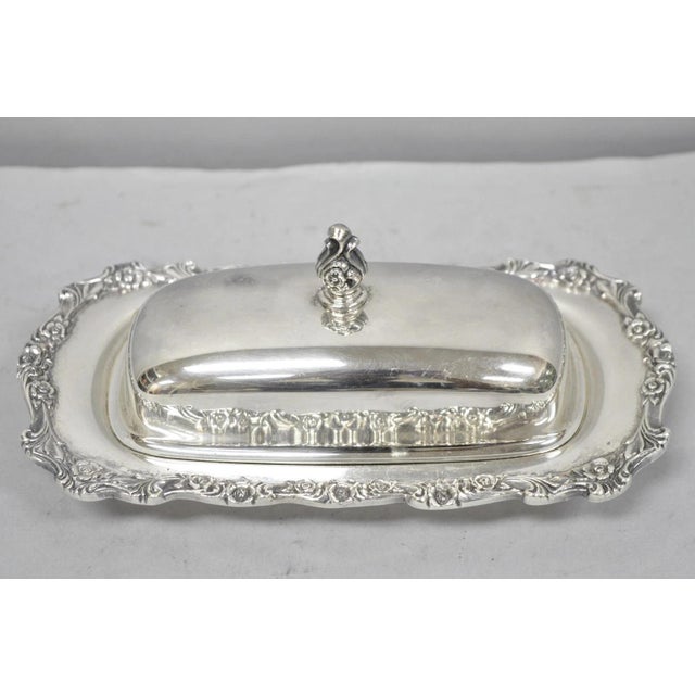 Vintage International Silver Countess Silver Plated Covered Butter Dish For Sale - Image 12 of 12
