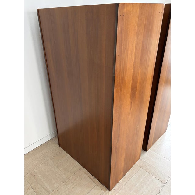 Wood Wooden and Leather Wardrobes by Afra & Tobia Scarpa for Maxalto, Italy, 1970s, Set of 2 For Sale - Image 7 of 18