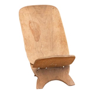 Rustic Outdoor African Kente Folding Chair For Sale