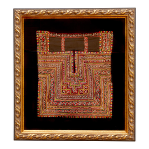 Ornate Framed Hmong Ethnic Textile Panel