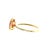A late 20th-century 14k gold ring featuring a 6x8mm oval synthetic ruby, surrounded by a halo of single-cut natural...