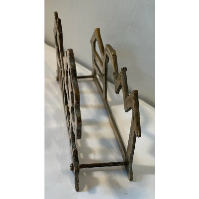 Mid-Century Modern Vintage Brass Figural Napkin Holder For Sale - Image 3 of 6