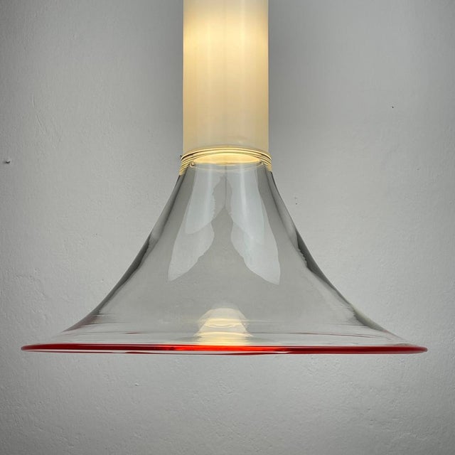 Samanta Pendant Lamp in Murano Glass attributed to Roberto Pamio for Leucos, Italy, 1970s For Sale - Image 6 of 14