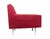 Florence Knoll lounge chair is an original design furniture item realized for Knoll in the 1970s Red fabric colored...