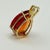Vintage Clyde Duneier 10k Gold 13-Carat Padparadscha Sapphire Pear Pendant For Sale - Image 10 of 12