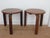 A very good quality small circular side table from the 1960s. Solid teak tops and legs with wonderful finger joint detail...