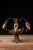 Art Nouveau Early 20th Century Art Nouveau Brass and Amber Glass Tear Drop Epergne Lamp For Sale - Image 3 of 18