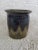 Rustic 1990s Blue & Taupe Hand Thrown Earthenware Pot For Sale - Image 3 of 4