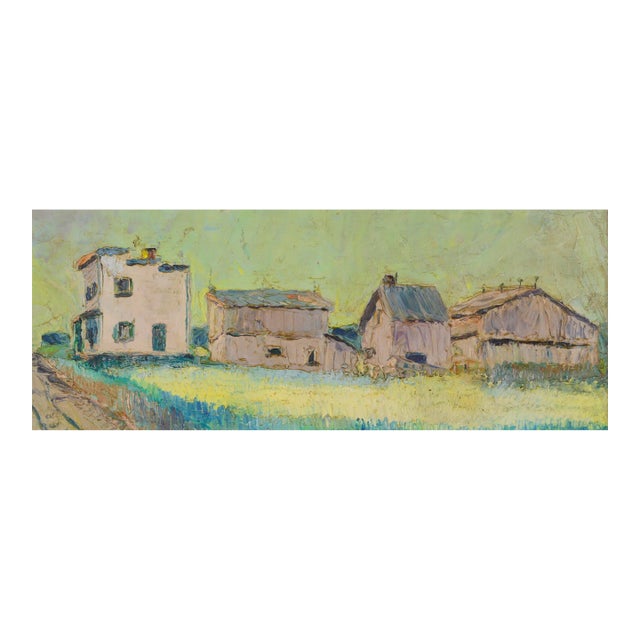 1940's Impasto Landscape For Sale