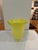 Contemporary Vintage Citron Yellow Hand-Blown Art Glass Vase With Ruffled Rim For Sale - Image 3 of 3