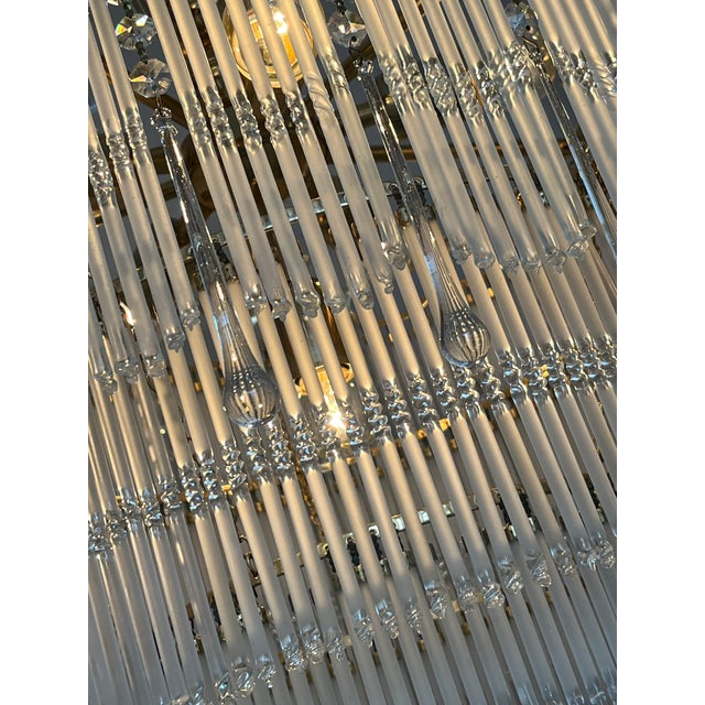Vintage Opaline Teardrop Rod Chandelier, 1970s For Sale - Image 13 of 18