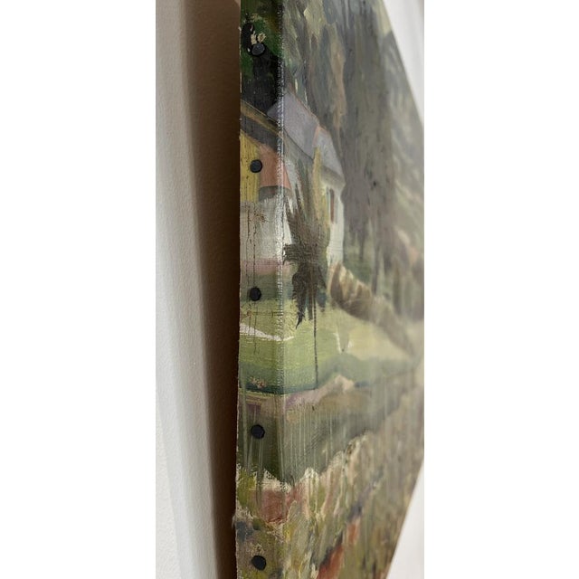 Kurt Conrad Loew, View of the Geneva Countryside and the Salève from Vegetable Garden, 1950, Oil on Canvas For Sale - Image 11 of 13