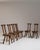 Set of Six 1960s Belgian Brown Brutalist Oak Mobichalet Dining Chairs For Sale - Image 9 of 15