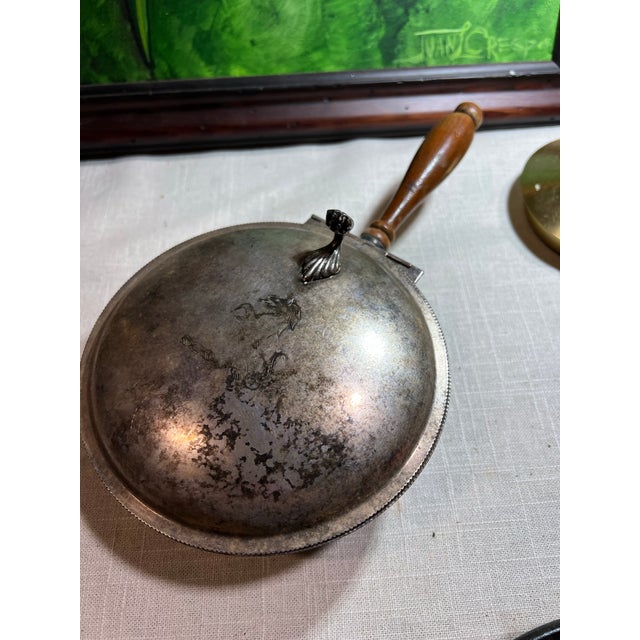 Mid-Century Modern 1970s Equestrian Crumb Catcher Silent Butler For Sale - Image 3 of 7