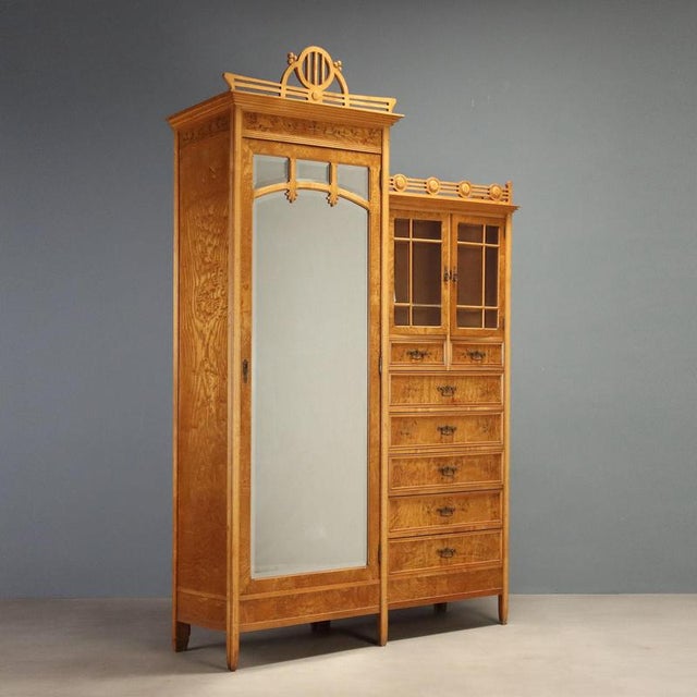 Liberty Wardrobe in Ash and Maple by Ernesto Basile For Sale - Image 13 of 13