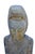 Pair Monumental Antique 48" Solid Stone Chinese Court Lady Figure Statues Tang Style For Sale - Image 16 of 18