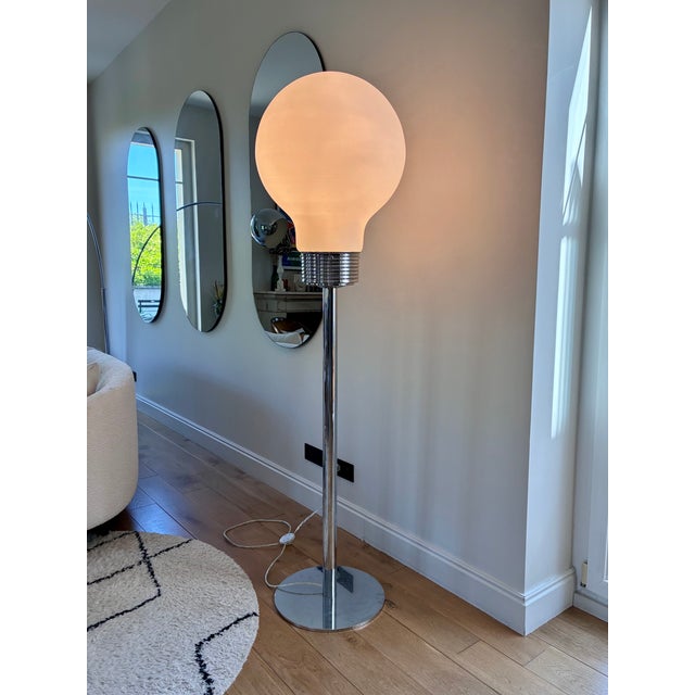 Bulbe Floor Lamp in Metal and Glass, 1980 For Sale - Image 4 of 4