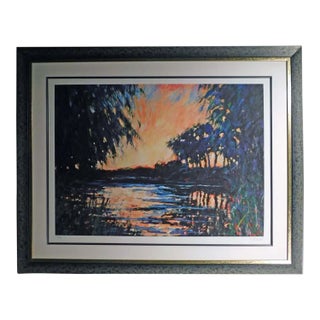 Aldo Luongo "Forest Dusk" Hand Signed # With Custom Frame For Sale