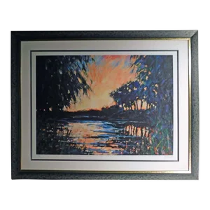 Aldo Luongo "Forest Dusk" Hand Signed # With Custom Frame