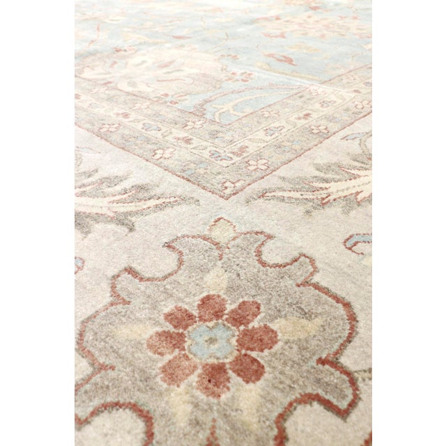 Modern Pasargad Home Melody L. Blue Wool Area Rug-12' 3" X 18' 0" For Sale - Image 3 of 5