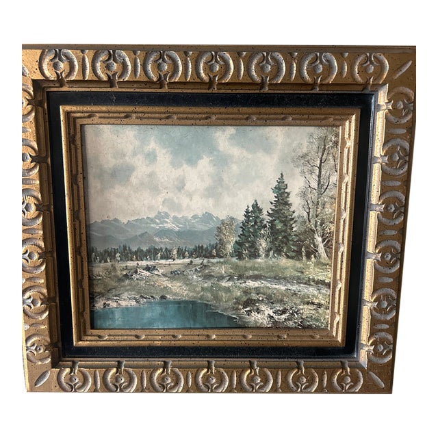 Gorgeous Oil on Wood Syroco Art For Sale