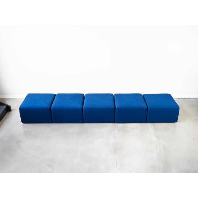 Mid-Century Modern Modular Upholstered Sistema 61 Cube Seating by Giancarlo Piretti for Anonima Castelli - Set of 5 For Sale - Image 3 of 15