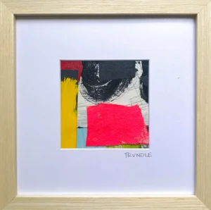 Sarah Trundle, Contemporary Abstract Mixed Media Collage on Paper, Framed, "Tinker"