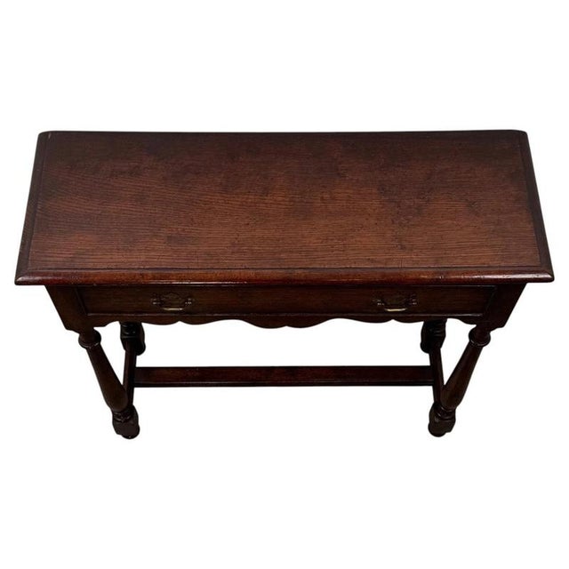 2000 - 2009 20th Century Traditional Oak Side Table For Sale - Image 5 of 12