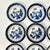1940s Vintage Japanese Chinoiserie Hollywood Regency Blue Willow Small Plates - Set of 12 For Sale - Image 11 of 13