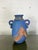 1980s 1980s Studio Art Pottery Raku Amphora Vase in Iridescent Cobalt Blue For Sale - Image 5 of 6