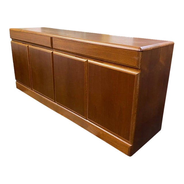 Midcentury Danish Modern Teak Credenza Sideboard For Sale
