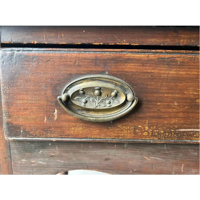 American Early 19th Century American Federal Period Pine Dresser Base and Plate Rack in Original Paint For Sale - Image 3 of 5