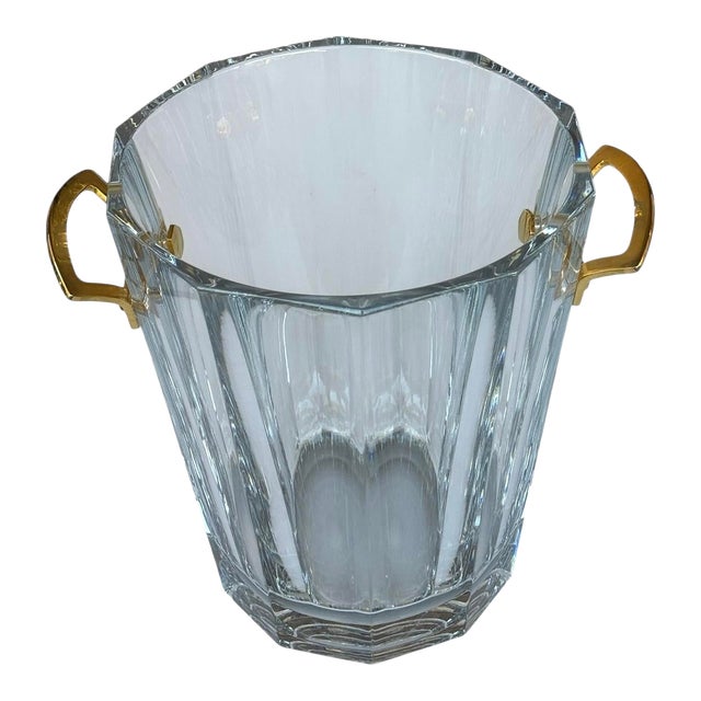 1970s Baccarat French Crystal Maxim Champagne Ice Bucket For Sale
