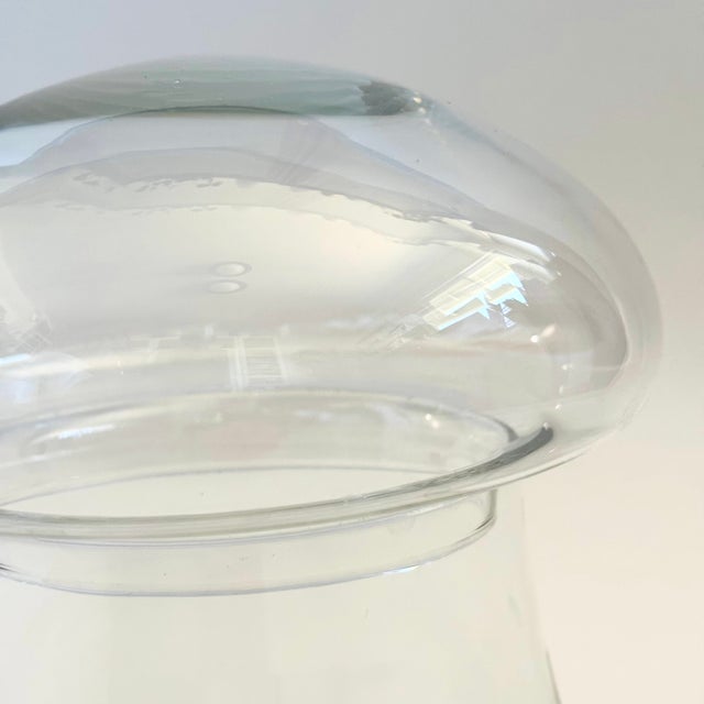 Mid 20th Century Vintage Glass Mushroom Canister For Sale - Image 5 of 7