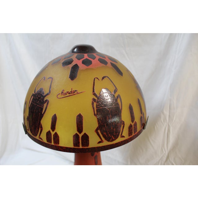 1990s Mid Century Modern Art Glass Table Lamp For Sale - Image 4 of 10