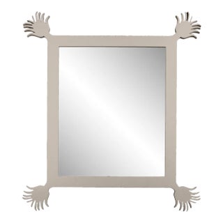 Fleur Home Carnival Vieux Rectangle Mirror in Elephant's Breath, 55x67 For Sale