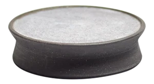 Eric Vander Molen Minimal Charcoal Gray Ceramic Pedestal Dish