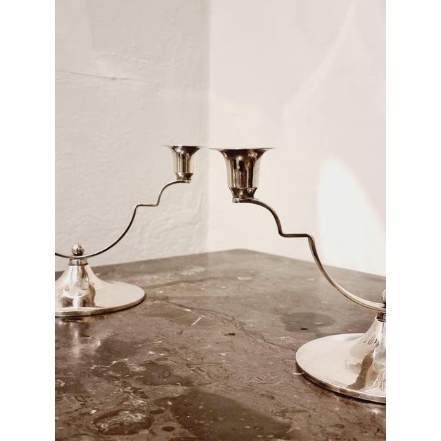 Danish Candleholders by Dana DFA, 1890s, Set of 2 For Sale - Image 4 of 8