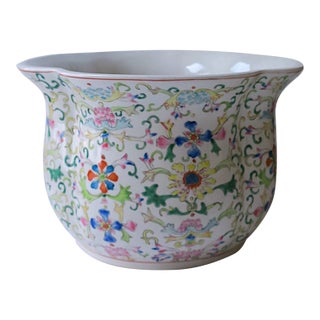 Chinoiserie Porcelain Planter Cachepot Jardinière For Sale