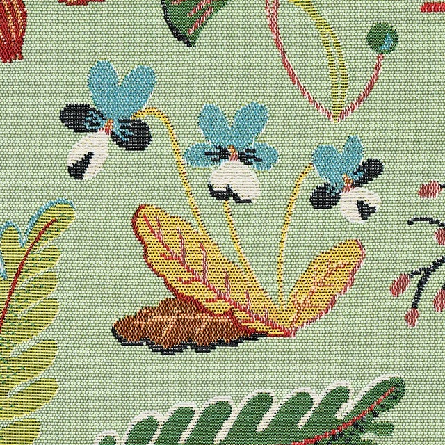 Schumacher Sample - Schumacher Botanica Indoor/Outdoor Fabric in Mineral For Sale - Image 4 of 5